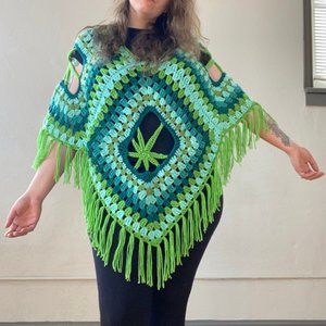 Crochet Pot Leaf Poncho